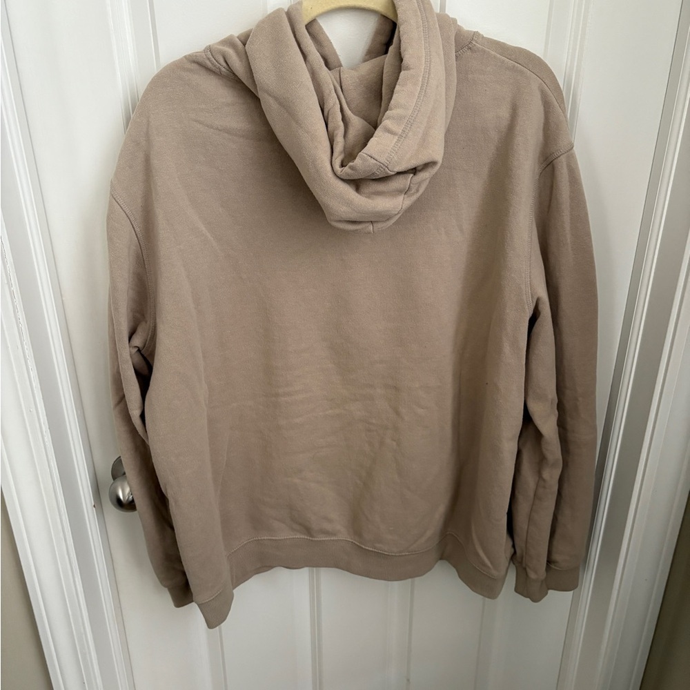 H&M Relaxed Fit Comfy Tan Hoodie Sweatshirt Men’s XL - Picture 3 of 5